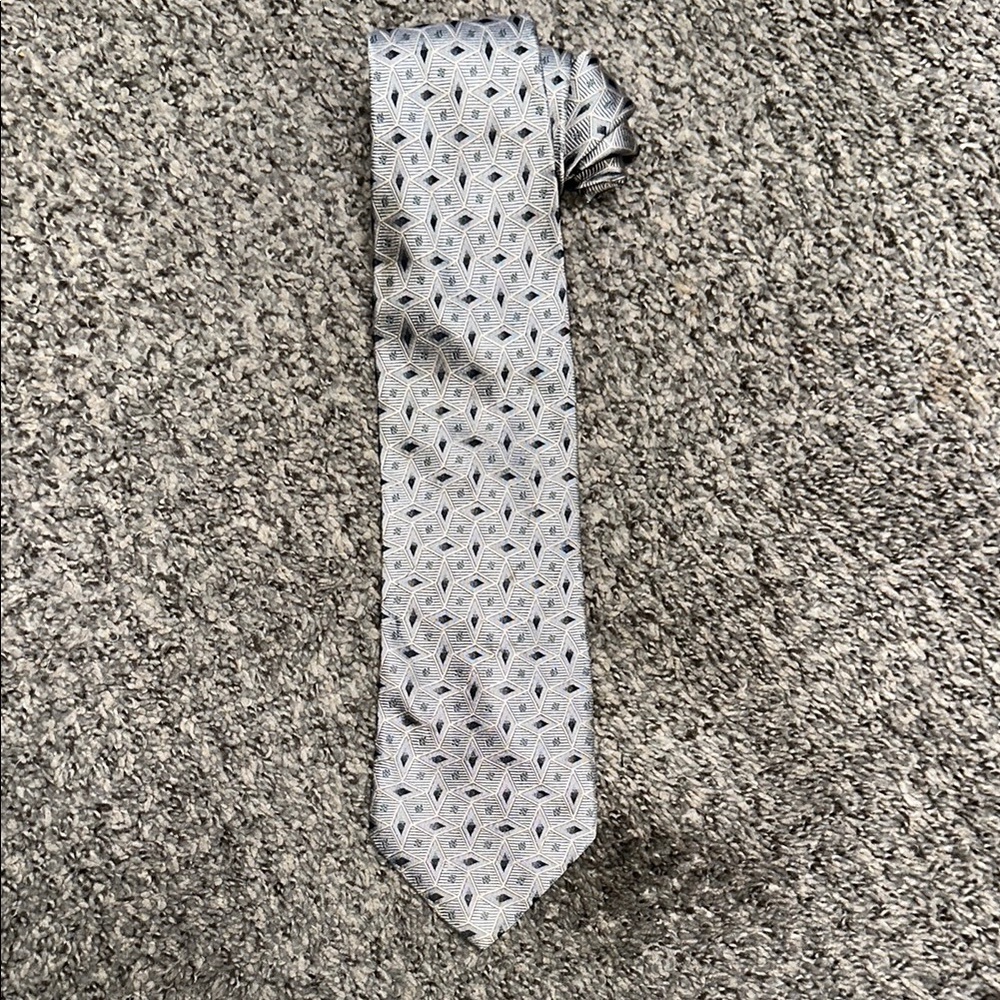 Stafford Gray Dotted Silk Tie
